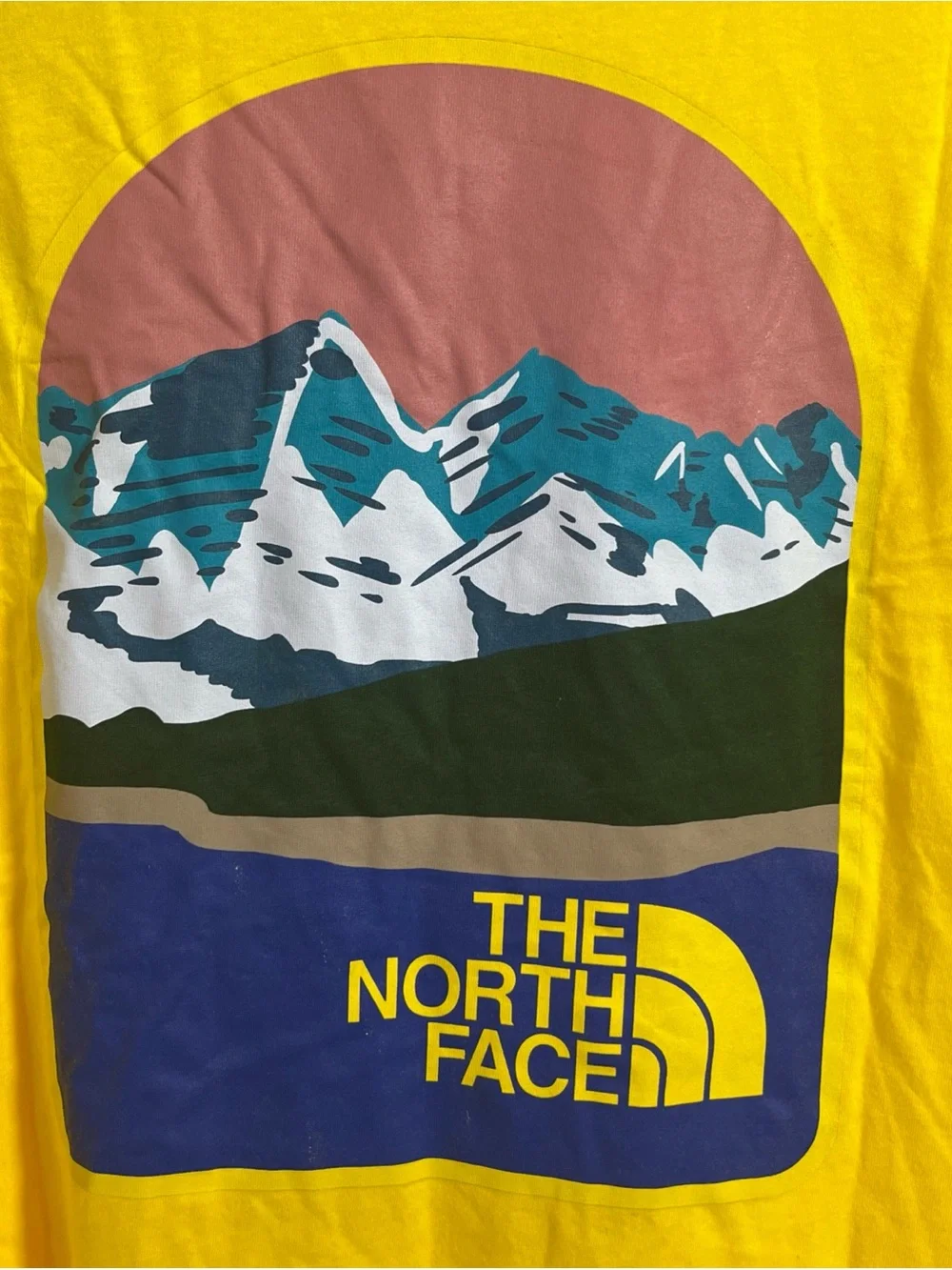 The North Face Long Sleeve Men's Crew Neck Tee Shirt Lightning Yellow XL NWT